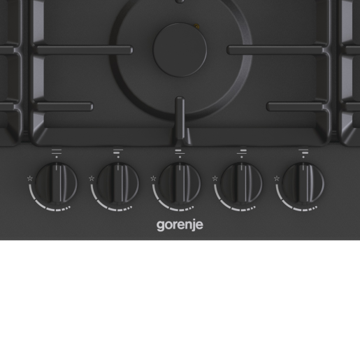Gorenje GW951MB fekete, beépíthető, gáz, főzőzóna: 4 +1 wok égőfej, beépíthető méret: 56cm, főzőlap