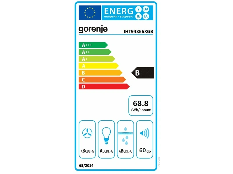 Gorenje IHT943E6XGB inox, mennyezeti, méret:90cm, zajszint:70dB, páraelszívó