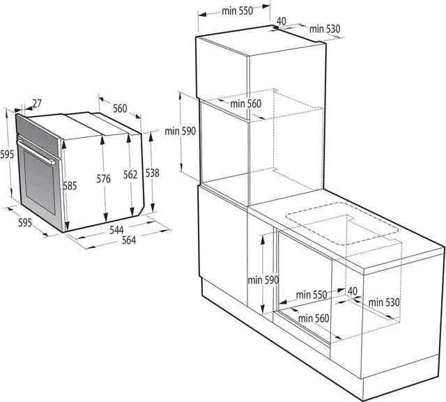 Gorenje JumpSet BO6737E02X + ECT41SC beépíthető sütő-főzőlap szett