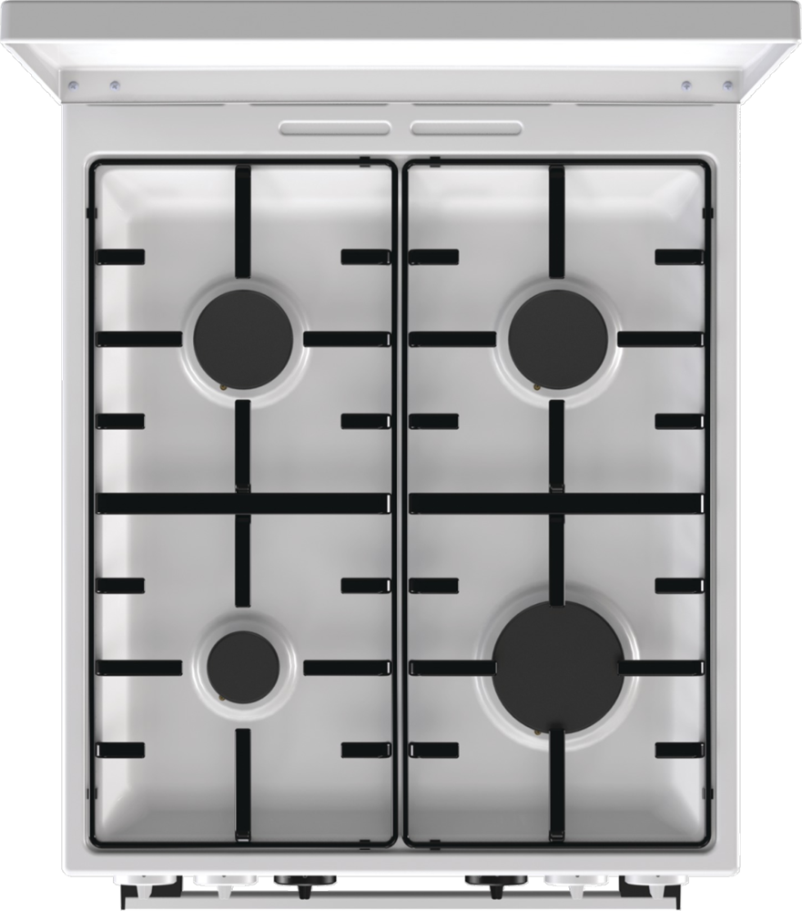 Gorenje K5341WH-B fehér, szabadonálló, gáz, kombinált, főzőzóna: 4, sütő:70L, grill, tűzhely