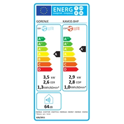Gorenje KAM35 BHP 2,9/3,5kW hűtő-fűtő wifis mobil klíma (Újszerű)