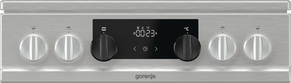 Gorenje KS5350XF inox, szabadonálló, gáz, kombinált, főzőzóna: 4, sütő:71L, grill, tűzhely