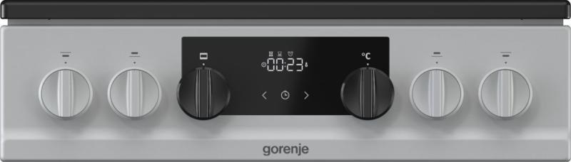 Gorenje K 5341 SJ inox, szabadonálló, gáz, kombinált, főzőzóna: 4, sütő:62L, grill, tűzhely