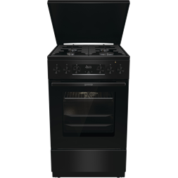 Gorenje MEKS5141BM fekete, szabadonálló, gáz, kombinált, főzőzóna: 4, sütő:70L, grill, tűzhely