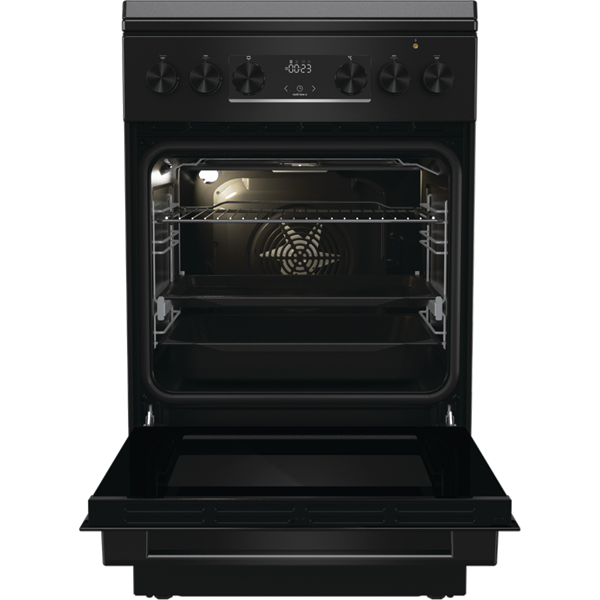 Gorenje MEKS5141BM fekete, szabadonálló, gáz, kombinált, főzőzóna: 4, sütő:70L, grill, tűzhely