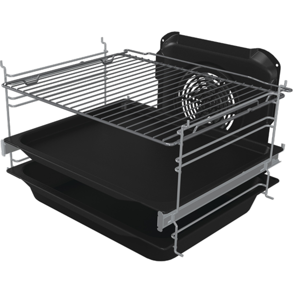 Gorenje MEKS5141BM fekete, szabadonálló, gáz, kombinált, főzőzóna: 4, sütő:70L, grill, tűzhely