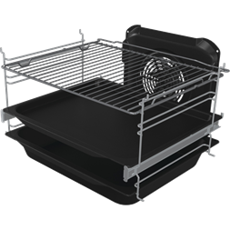 Gorenje MEKS5141BM fekete, szabadonálló, gáz, kombinált, főzőzóna: 4, sütő:70L, grill, tűzhely