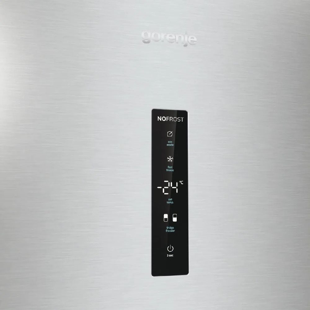 Gorenje N61EA2XL4 inox, alulfagyasztós, Hűtő:204L, Fagyasztó:96L, No frost Plus hűtőszekrény (Újszerű)