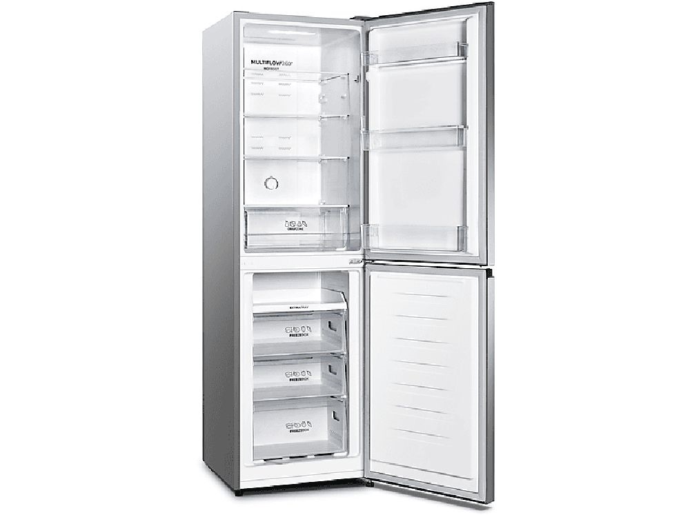 Gorenje NRK418DCS4 szürke, alulfagyasztós, Hűtő:171L, Fagyasztó:85L, No frost hűtőszekrény (Újszerű)