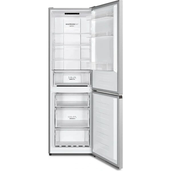 Gorenje NRK619D2XL4 inox, No Frost, alulfagyasztós, kombinált hűtőszekrény