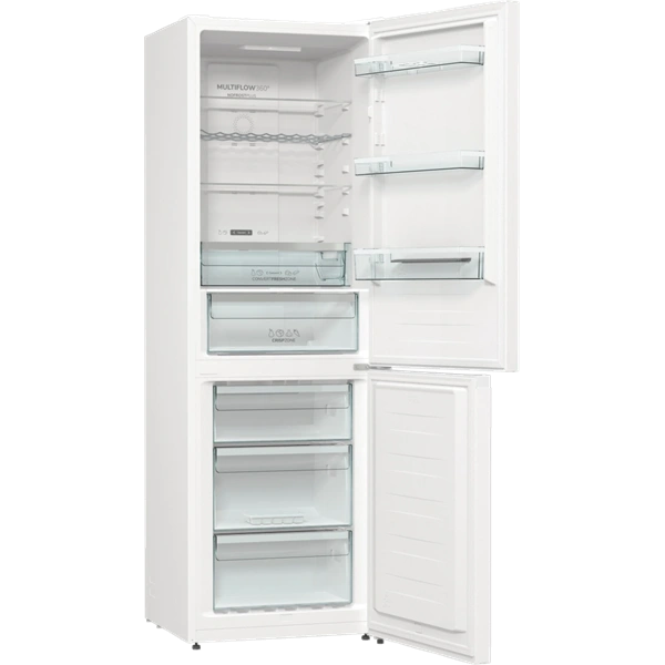 Gorenje NRK619DA2W4 inox, alulfagyasztós, Hűtő:204L, Fagyasztó:96L, hűtőszekrény
