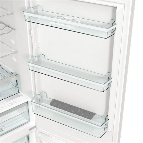 Gorenje NRK619DA2W4 inox, alulfagyasztós, Hűtő:204L, Fagyasztó:96L, hűtőszekrény