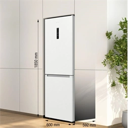 Gorenje NRK619DA2W4 inox, alulfagyasztós, Hűtő:204L, Fagyasztó:96L, hűtőszekrény