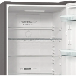 Gorenje NRK619DA2XL4 inox, alulfagyasztós, Hűtő:204L, Fagyasztó:96L, hűtőszekrény