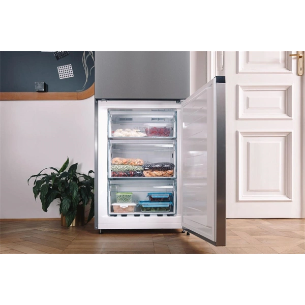 Gorenje NRK619DA2XL4 inox, alulfagyasztós, Hűtő:204L, Fagyasztó:96L, hűtőszekrény