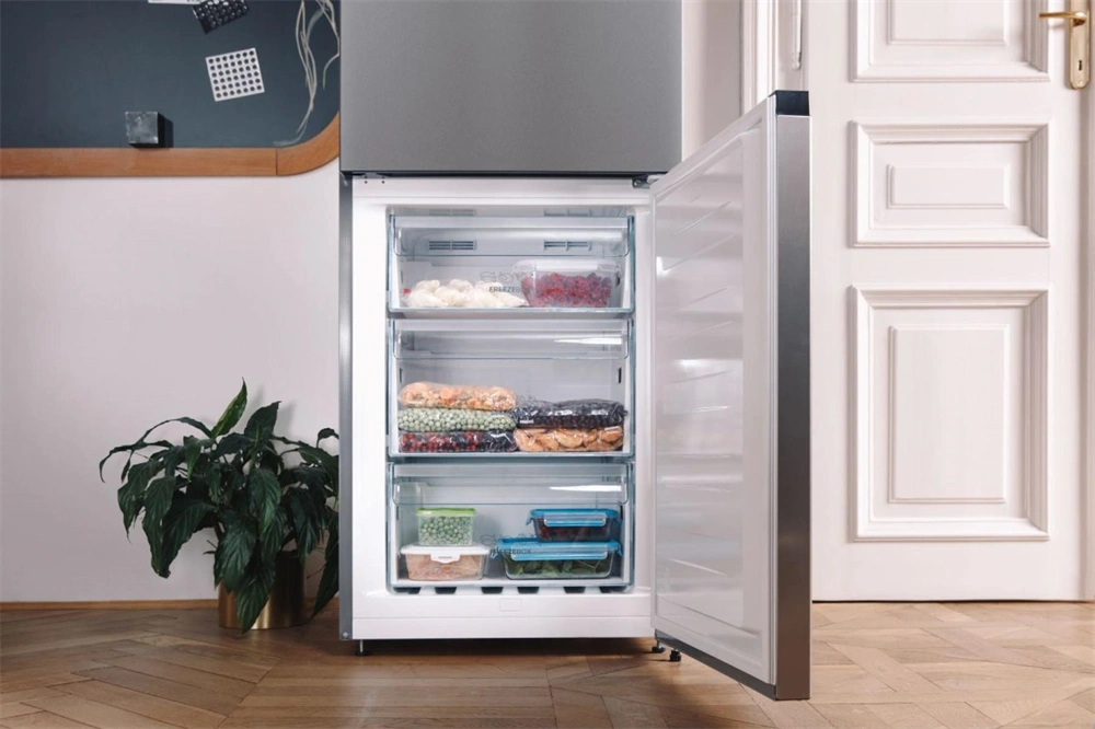 Gorenje NRK619DA2XL4 inox, alulfagyasztós, Hűtő:204L, Fagyasztó:96L, hűtőszekrény