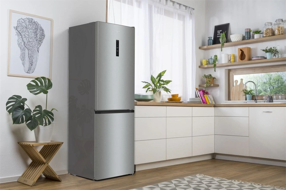 Gorenje NRK619DA2XL4 inox, alulfagyasztós, Hűtő:204L, Fagyasztó:96L, hűtőszekrény