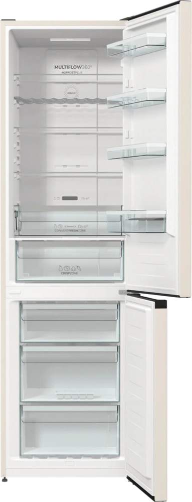 Gorenje NRK6202AC4 bézs, alulfagyasztós, Hűtő:236L, Fagyasztó:96L, hűtőszekrény