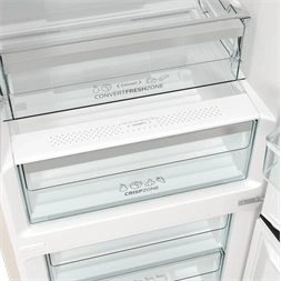 Gorenje NRK6202AC4 bézs, alulfagyasztós, Hűtő:236L, Fagyasztó:96L, hűtőszekrény