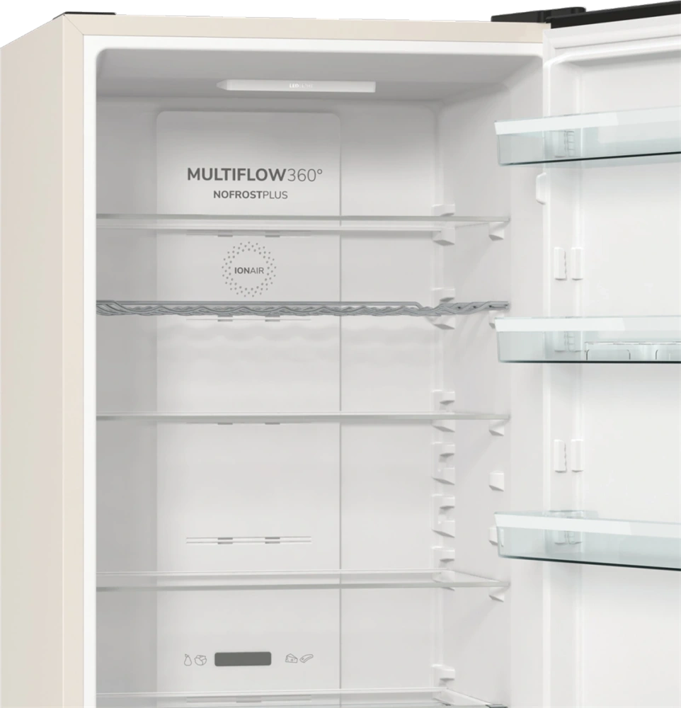 Gorenje NRK6202AC4 bézs, alulfagyasztós, Hűtő:236L, Fagyasztó:96L, hűtőszekrény