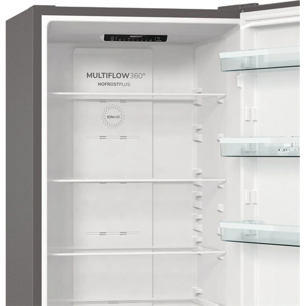 Gorenje NRK6202ES4 inox, alulfagyasztós, Hűtő:235L, Fagyasztó:96L, No frost Plus hűtőszekrény (Használt - B)