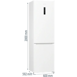 Gorenje NRK620DA2W4 fehér, alulfagyasztós, Hűtő:235L, Fagyasztó:96L, hűtőszekrény