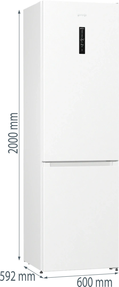 Gorenje NRK620DA2W4 fehér, alulfagyasztós, Hűtő:235L, Fagyasztó:96L, hűtőszekrény