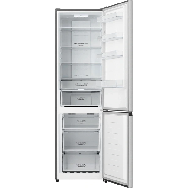Gorenje NRK620DAXL4 inox, alulfagyasztós, Hűtő:238L, Fagyasztó:98L, hűtőszekrény