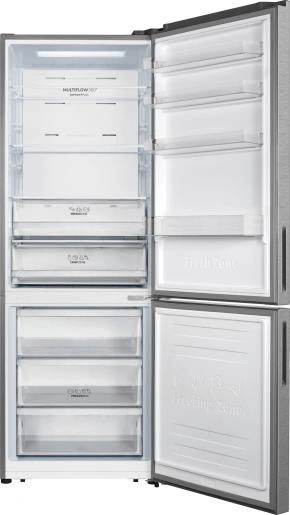 Gorenje NRK720EAXL4 szürke, alulfagyasztós, Hűtő:345L, Fagyasztó:150L, hűtőszekrény