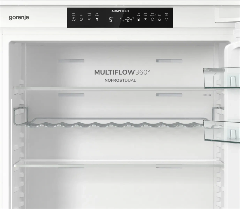 Gorenje NRKI619D61WFE fehér, beépíthető, No Frost, kombinált hűtőszekrény