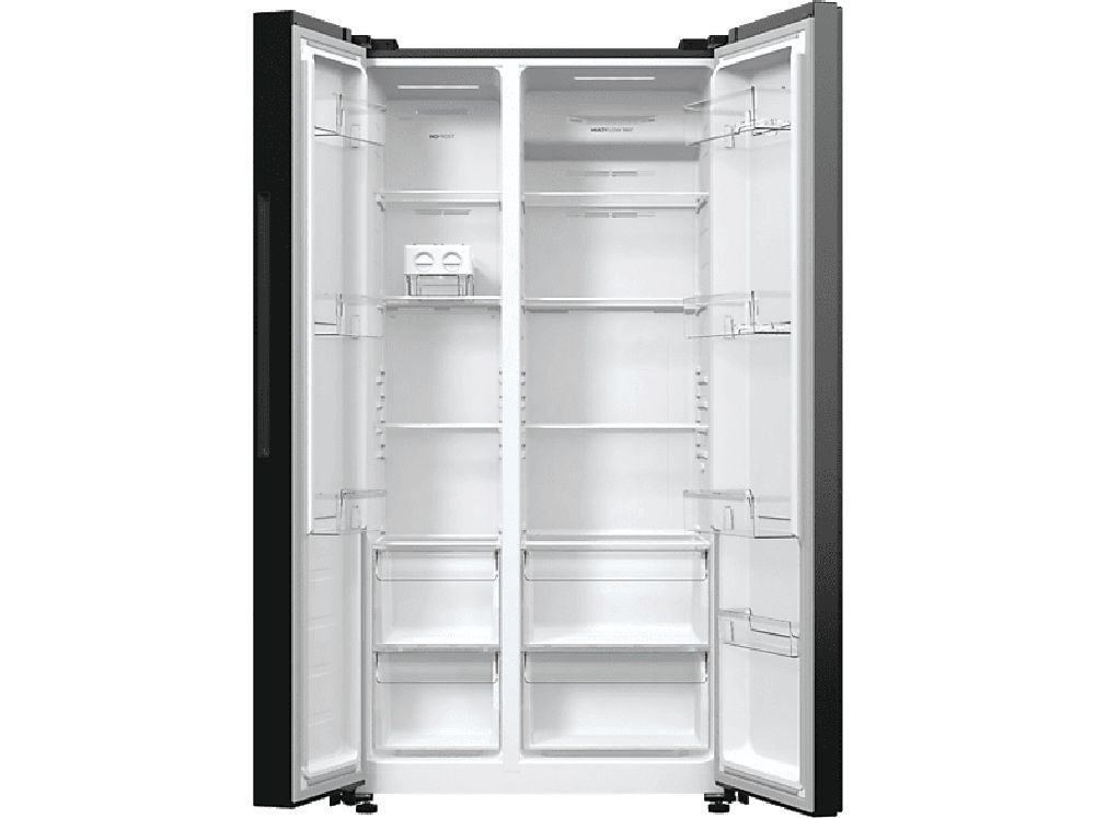 Gorenje NRR9185EABXL fekete, Side-by-Side, Hűtő:358L, Fagyasztó:192L, hűtőszekrény