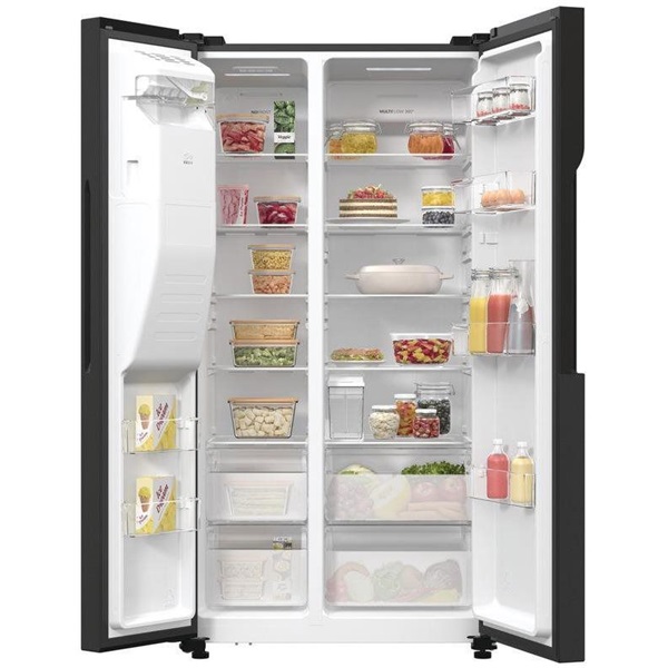 Gorenje NRR9185ESBXL Side-by-Side, Hűtő: 376L, Fagyasztó: 190L, No Frost hűtőszekrény