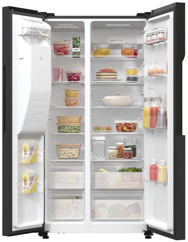 Gorenje NRR9185ESBXL Side-by-Side, Hűtő: 376L, Fagyasztó: 190L, No Frost hűtőszekrény