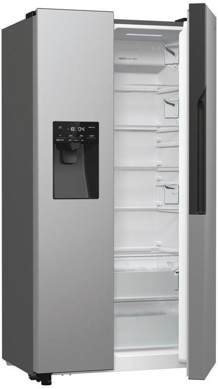 Gorenje NRR9185ESXL Side-by-Side, Hűtő: 376L, Fagyasztó: 190L, NoFrost Plus hűtőszekrény