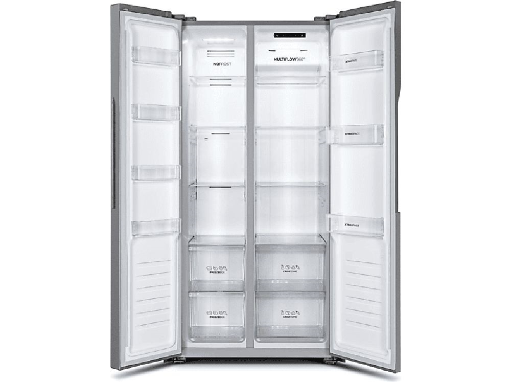 Gorenje NRS8182KX ezüst, Side-by-Side, Hűtő:266L, hűtőszekrény