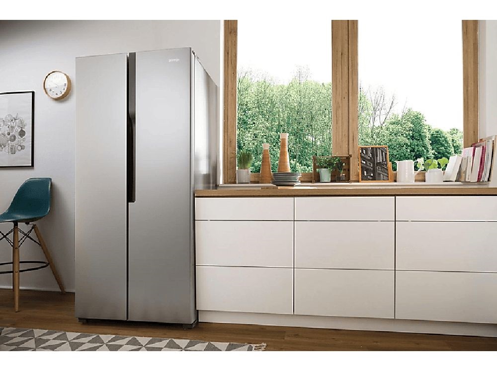 Gorenje NRS8182KX ezüst, Side-by-Side, Hűtő:266L, hűtőszekrény