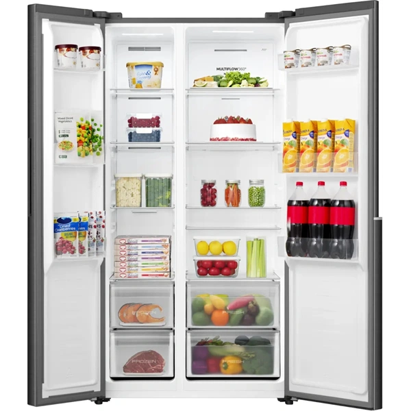 Gorenje NRS917E41BX fekete, No Frost, Side-by-Side, 544 l, hűtőszekrény