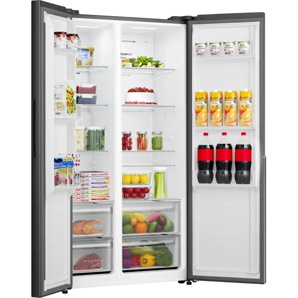 Gorenje NRS917E41BX fekete, No Frost, Side-by-Side, 544 l, hűtőszekrény