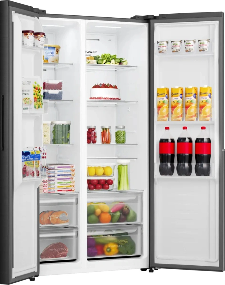 Gorenje NRS917E41BX fekete, No Frost, Side-by-Side, 544 l, hűtőszekrény