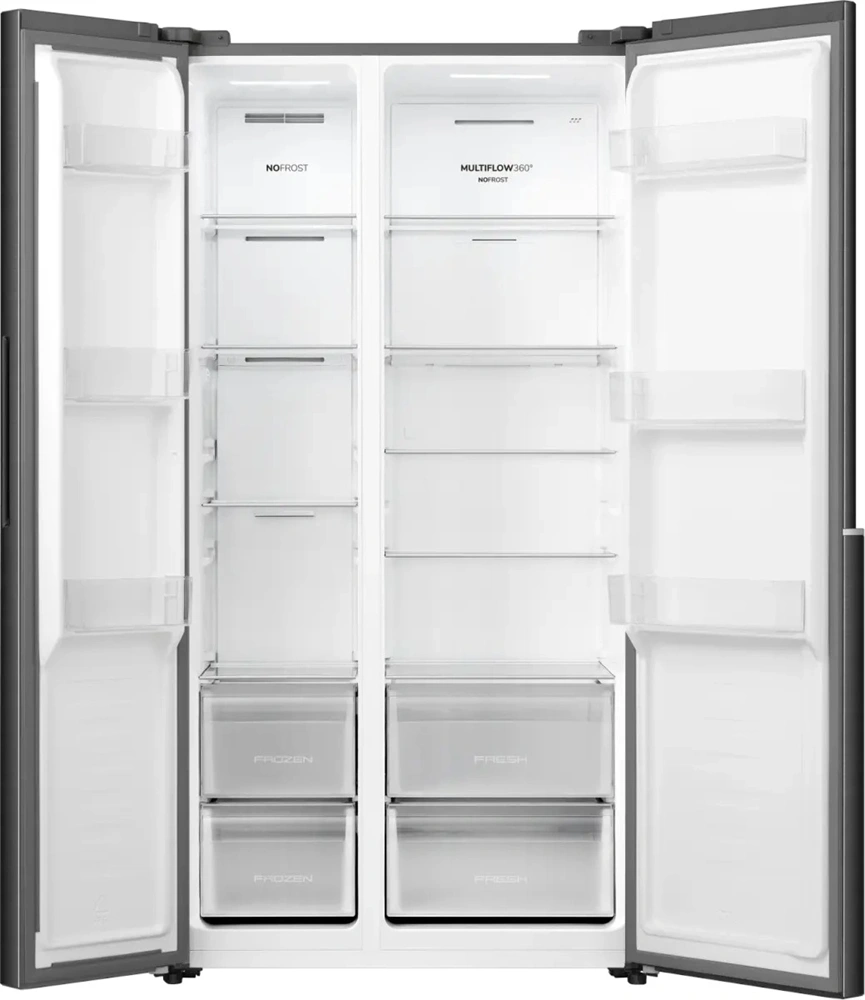 Gorenje NRS917E41BX fekete, No Frost, Side-by-Side, 544 l, hűtőszekrény