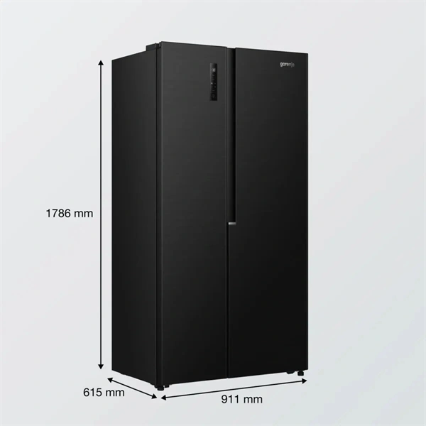 Gorenje NRS917E41BX fekete, No Frost, Side-by-Side, 544 l, hűtőszekrény