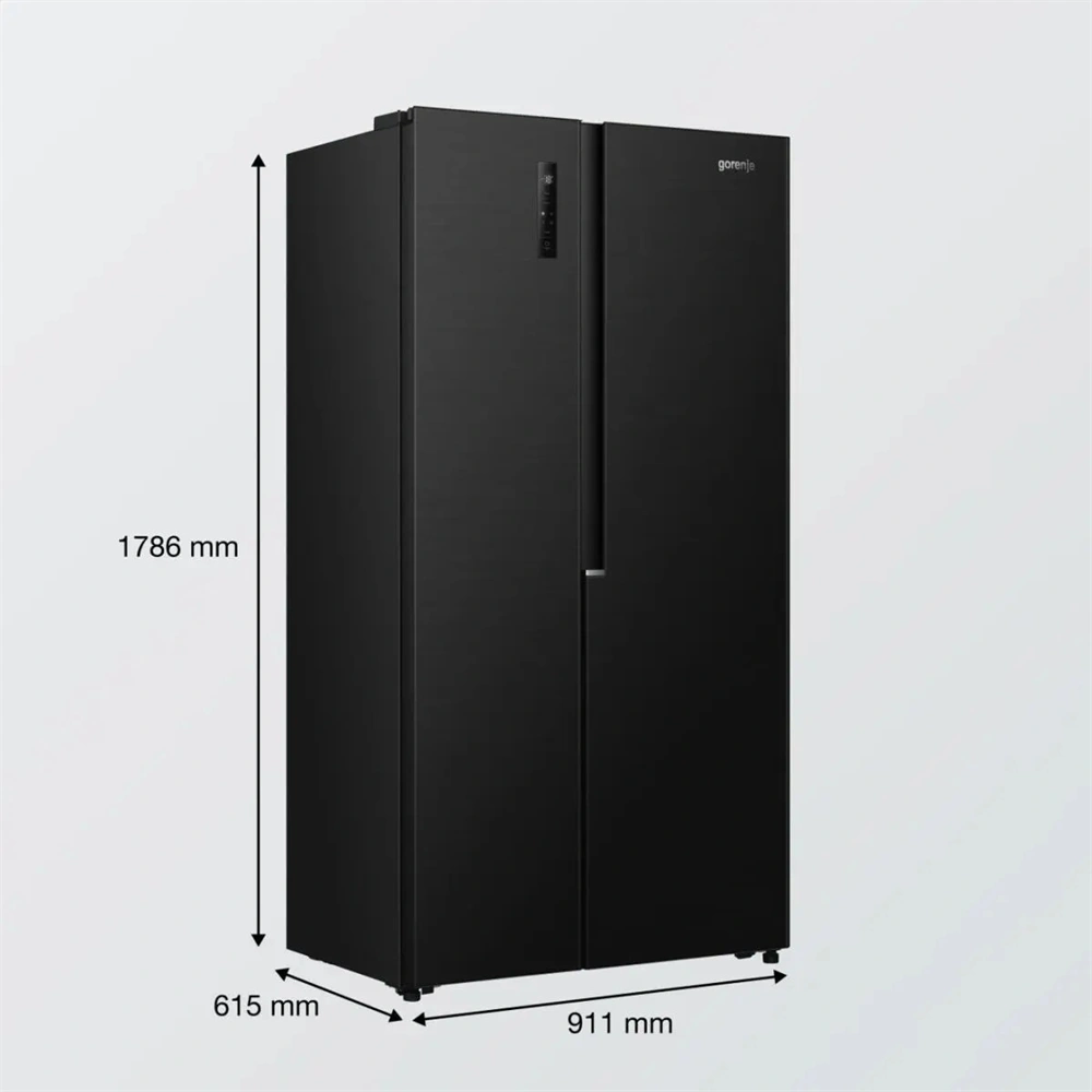 Gorenje NRS917E41BX fekete, No Frost, Side-by-Side, 544 l, hűtőszekrény