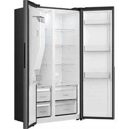 Gorenje NRS917E61BX fekete, No Frost, Side-by-Side, hűtőszekrény