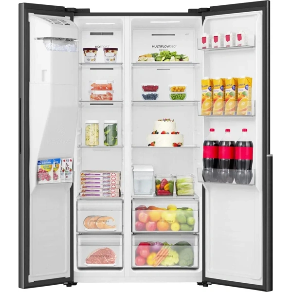 Gorenje NRS917E61BX fekete, No Frost, Side-by-Side, hűtőszekrény
