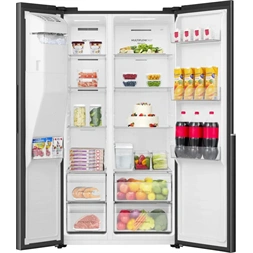 Gorenje NRS917E61BX fekete, No Frost, Side-by-Side, hűtőszekrény