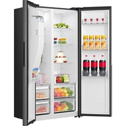Gorenje NRS917E61BX fekete, No Frost, Side-by-Side, hűtőszekrény