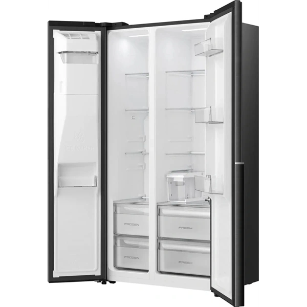 Gorenje NRS917E61BX fekete, No Frost, Side-by-Side, hűtőszekrény
