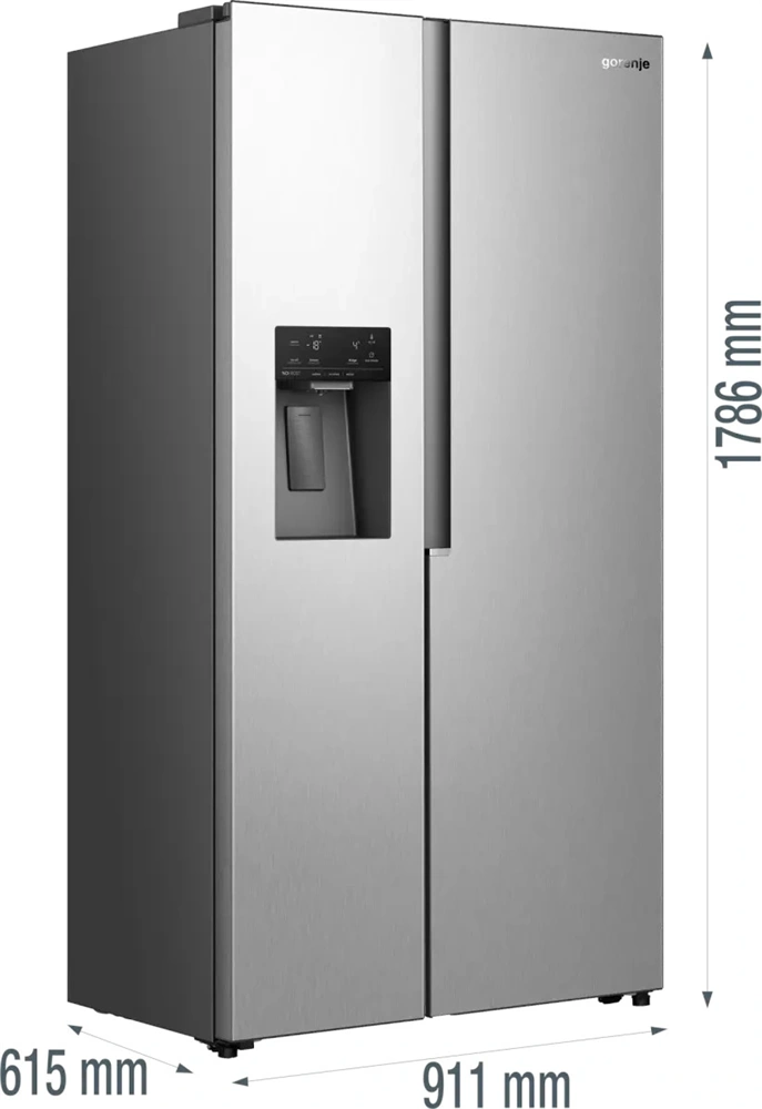Gorenje NRS917E61X inox, No Frost, Side-by-Side, hűtőszekrény