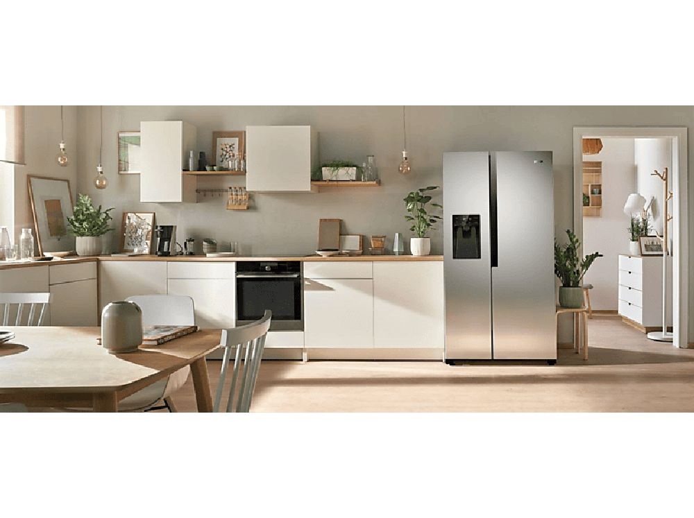 Gorenje NRS9182VX inox, Side-by-Side, Hűtő:371L, Fagyasztó:191L, hűtőszekrény