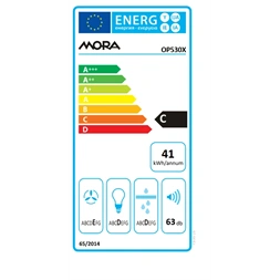 Mora OP530X ezüst, hagyományos, méret:50cm, zajszint:63dB, páraelszívó